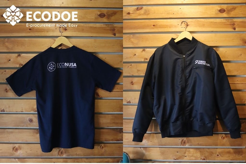 Kaos dan jaket custom dengan bahan premium untuk merchandise kantor
