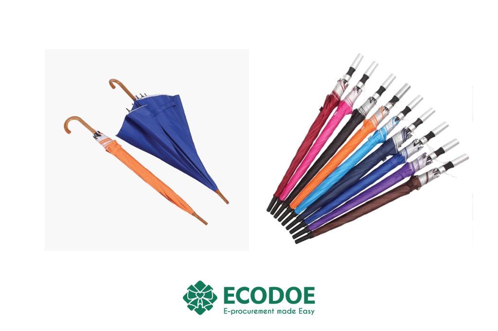 Model payung standar dengan aneka warna disediakan Lokasoka